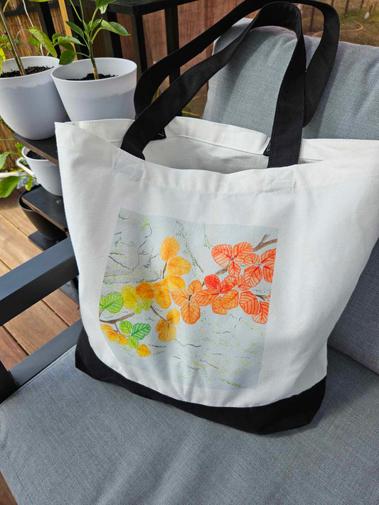 Fagus on White - Large tote Bag