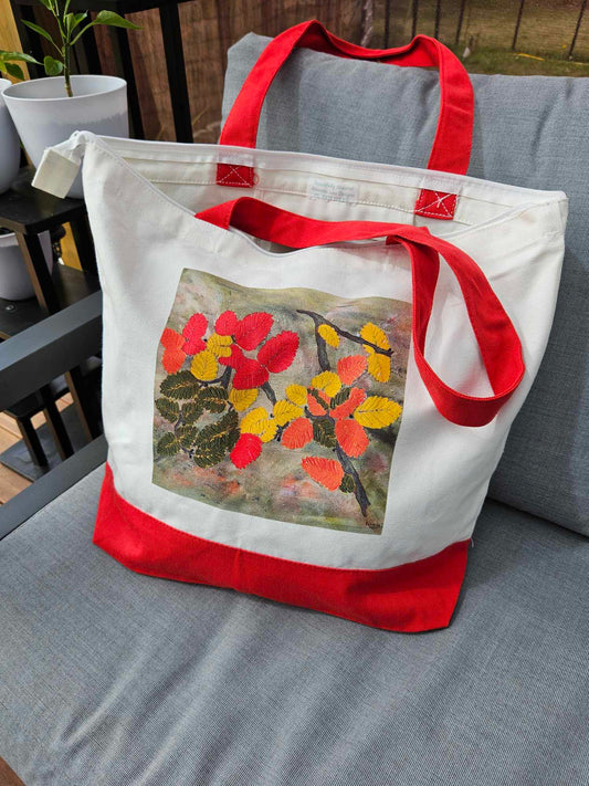 Fagus & Red - Large tote Bag (with zip)