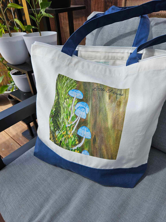 Little Pixies - Large tote Bag (with zip)